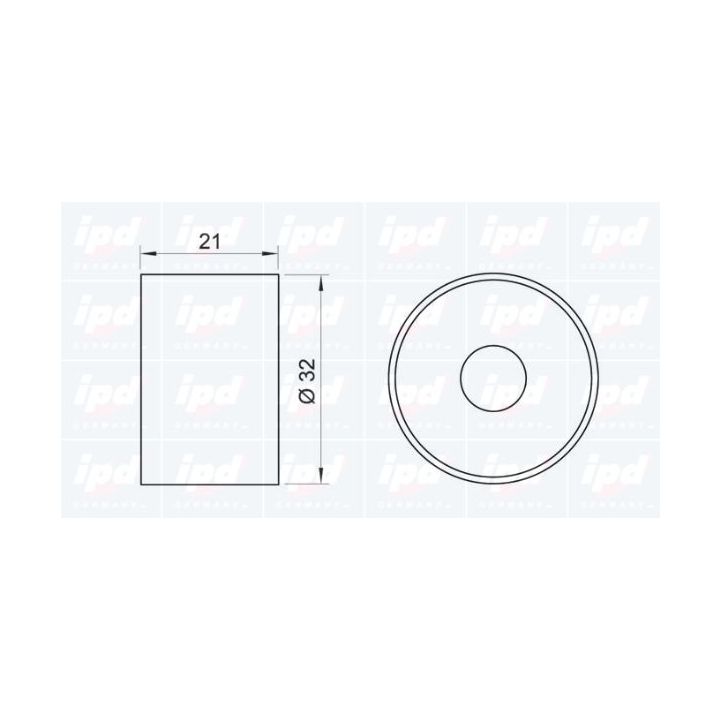 Kreipiantysis skriemulys, paskirstymo diržas IPD 14-0131
