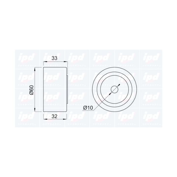 Kreipiantysis skriemulys, paskirstymo diržas IPD 14-0200