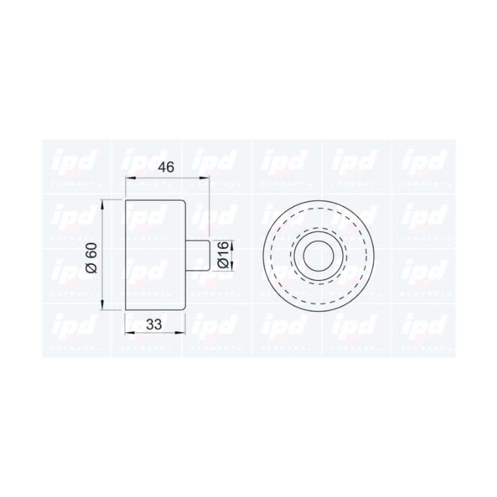 Kreipiantysis skriemulys, paskirstymo diržas IPD 14-0308