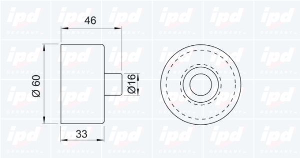 Kreipiantysis skriemulys, paskirstymo diržas IPD 14-0308