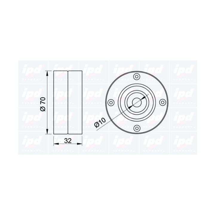 Kreipiantysis skriemulys, paskirstymo diržas IPD 14-0321