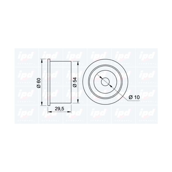 Kreipiantysis skriemulys, paskirstymo diržas IPD 14-0436