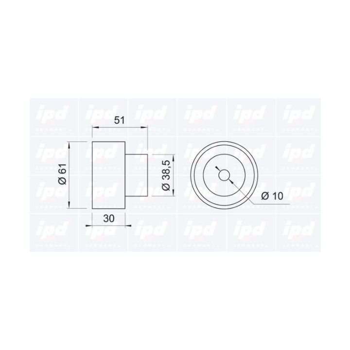 Kreipiantysis skriemulys, paskirstymo diržas IPD 14-0911