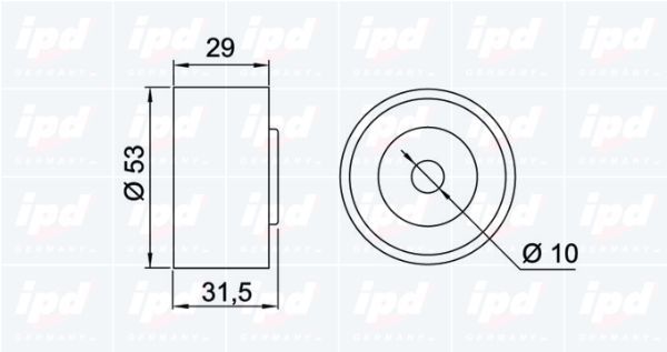 Kreipiantysis skriemulys, paskirstymo diržas IPD 14-0939