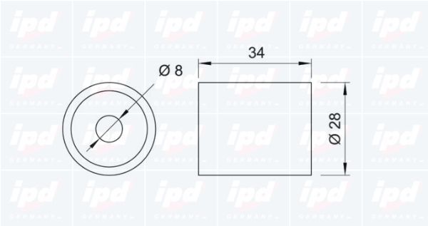 Kreipiantysis skriemulys, paskirstymo diržas IPD 15-0046