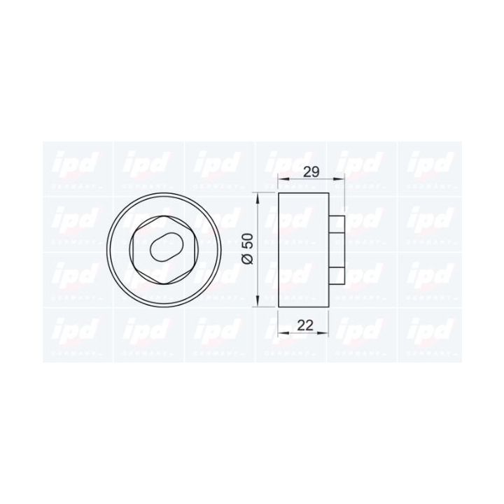 Kreipiantysis skriemulys, paskirstymo diržas IPD 15-0128