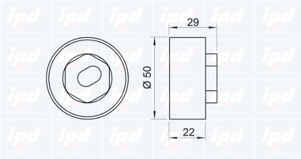 Kreipiantysis skriemulys, paskirstymo diržas IPD 15-0128