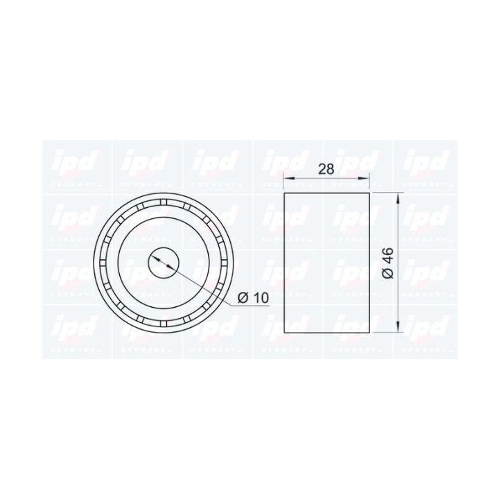 Kreipiantysis skriemulys, paskirstymo diržas IPD 15-0130