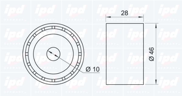 Kreipiantysis skriemulys, paskirstymo diržas IPD 15-0130