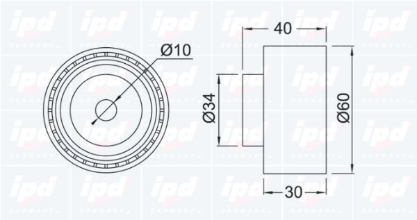 Kreipiantysis skriemulys, paskirstymo diržas IPD 15-0150