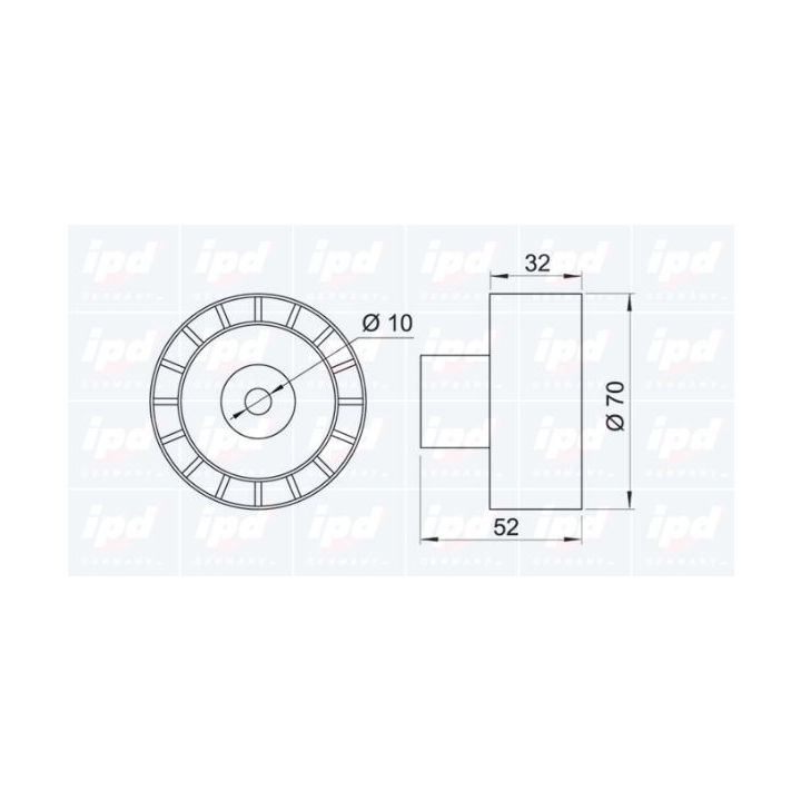 Kreipiantysis skriemulys, paskirstymo diržas IPD 15-0156