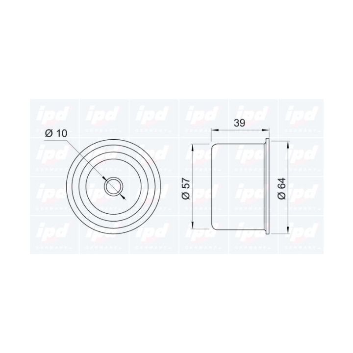 Kreipiantysis skriemulys, paskirstymo diržas IPD 15-0223