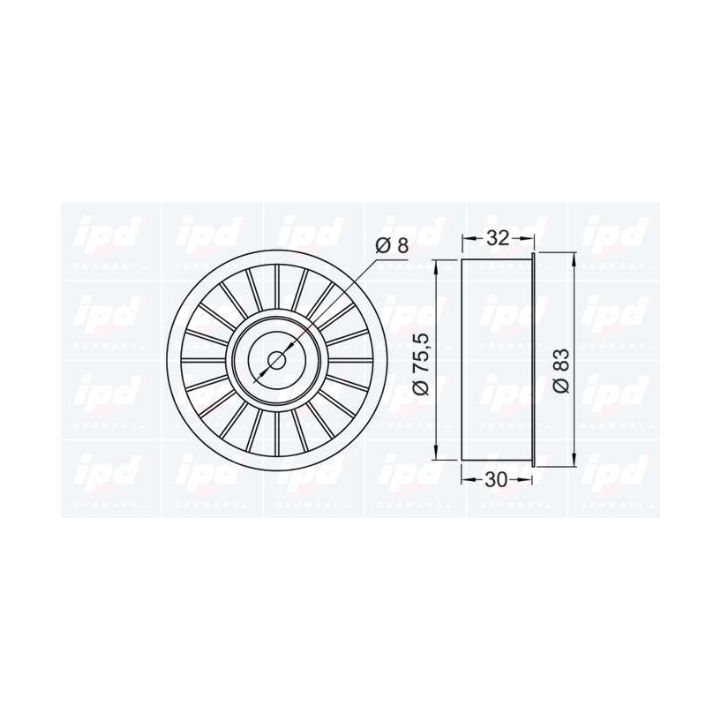 Kreipiantysis skriemulys, paskirstymo diržas IPD 15-0245