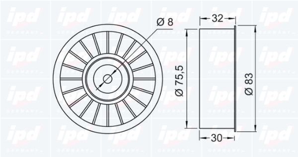 Kreipiantysis skriemulys, paskirstymo diržas IPD 15-0245