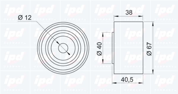 Kreipiantysis skriemulys, paskirstymo diržas IPD 15-0254