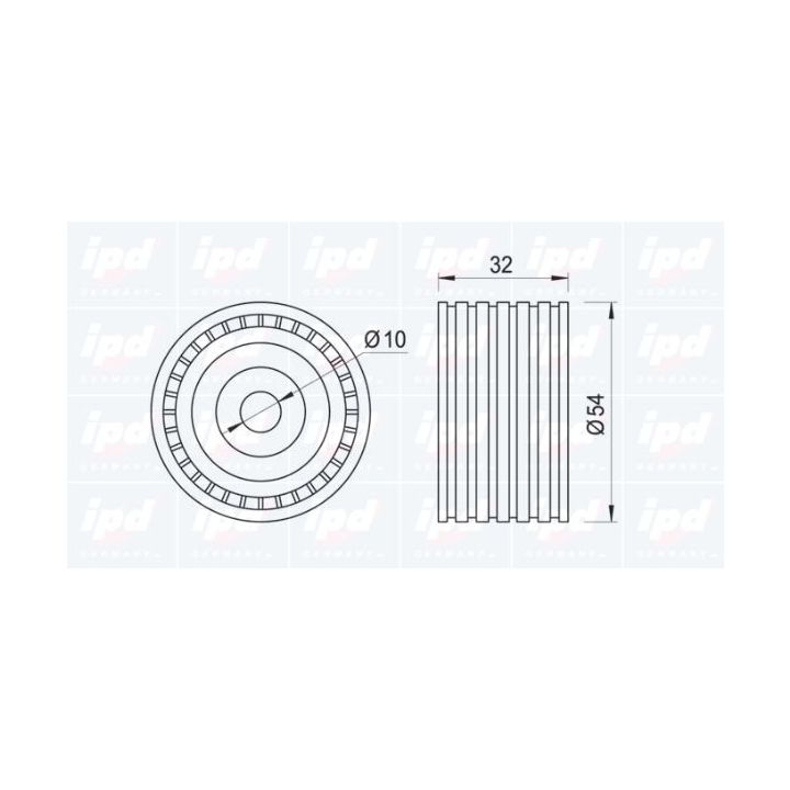 Kreipiantysis skriemulys, paskirstymo diržas IPD 15-0278