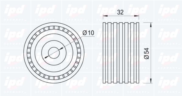 Kreipiantysis skriemulys, paskirstymo diržas IPD 15-0278