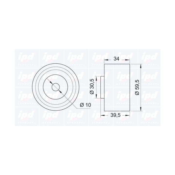 Kreipiantysis skriemulys, paskirstymo diržas IPD 15-0381