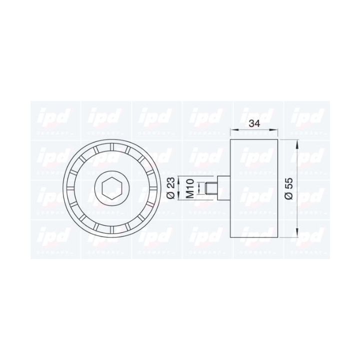 Kreipiantysis skriemulys, paskirstymo diržas IPD 15-0391