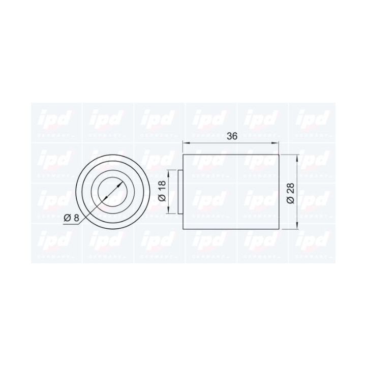 Kreipiantysis skriemulys, paskirstymo diržas IPD 15-0392