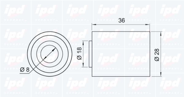 Kreipiantysis skriemulys, paskirstymo diržas IPD 15-0392