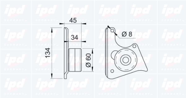 Kreipiantysis skriemulys, paskirstymo diržas IPD 15-0405