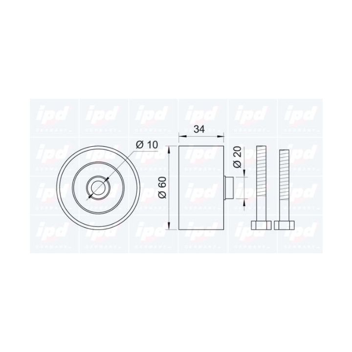 Kreipiantysis skriemulys, paskirstymo diržas IPD 15-0417