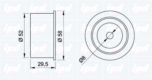 Kreipiantysis skriemulys, paskirstymo diržas IPD 15-0446