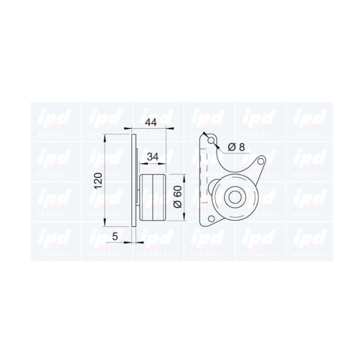 Kreipiantysis skriemulys, paskirstymo diržas IPD 15-0510