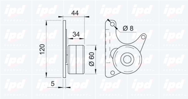 Kreipiantysis skriemulys, paskirstymo diržas IPD 15-0510