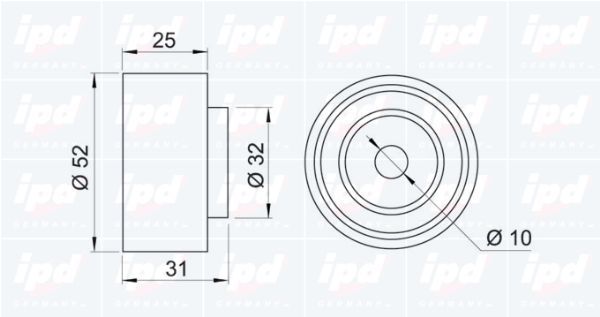 Kreipiantysis skriemulys, paskirstymo diržas IPD 15-0551