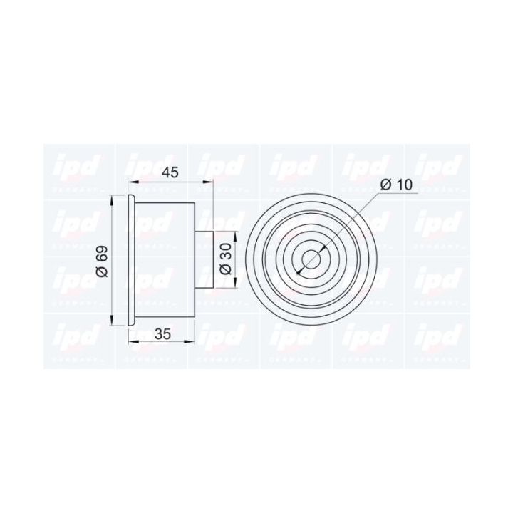 Kreipiantysis skriemulys, paskirstymo diržas IPD 15-0557