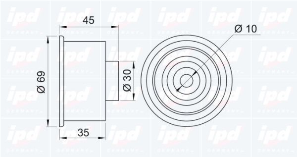 Kreipiantysis skriemulys, paskirstymo diržas IPD 15-0557