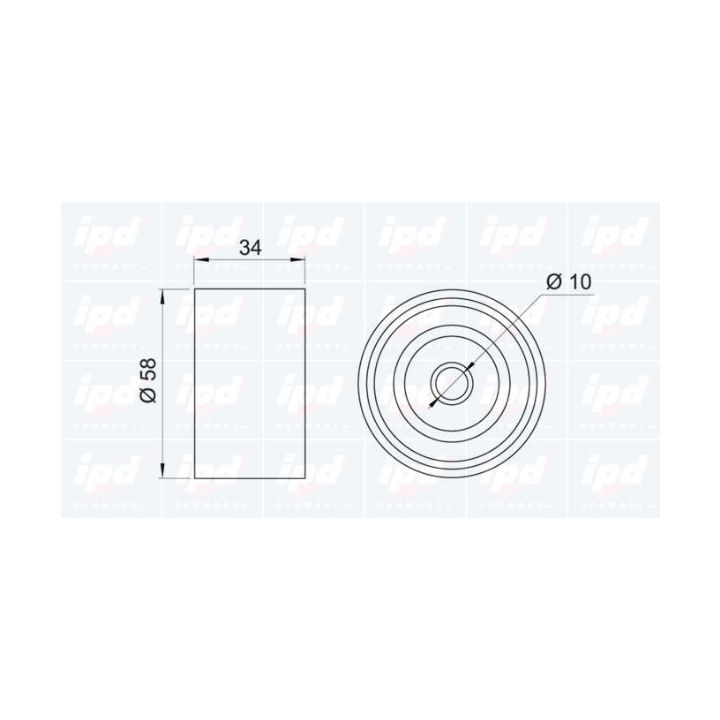 Kreipiantysis skriemulys, paskirstymo diržas IPD 15-0559