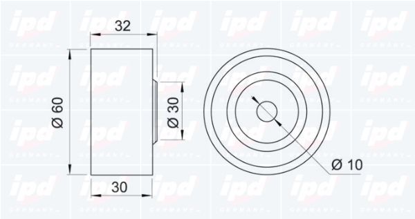 Kreipiantysis skriemulys, paskirstymo diržas IPD 15-0561