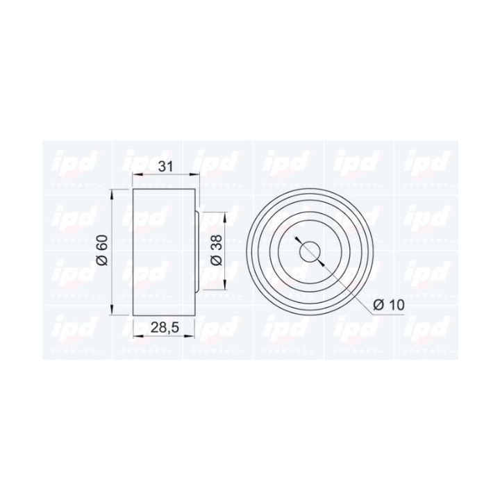 Kreipiantysis skriemulys, paskirstymo diržas IPD 15-0562