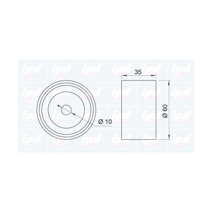 Kreipiantysis skriemulys, paskirstymo diržas IPD 15-0633