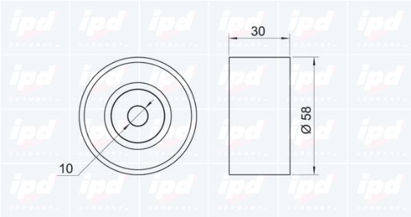 Kreipiantysis skriemulys, paskirstymo diržas IPD 15-0646