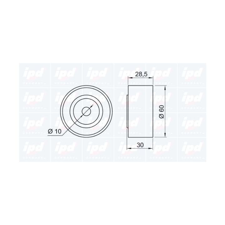 Kreipiantysis skriemulys, paskirstymo diržas IPD 15-0721
