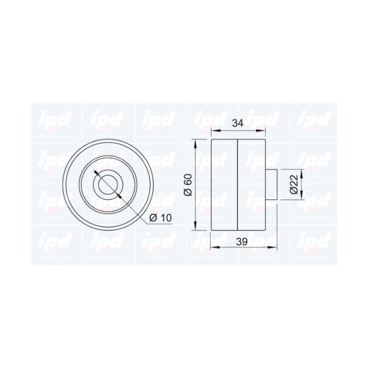 Kreipiantysis skriemulys, paskirstymo diržas IPD 15-0754