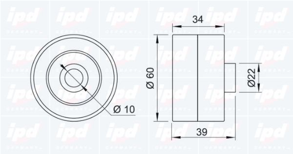 Kreipiantysis skriemulys, paskirstymo diržas IPD 15-0754
