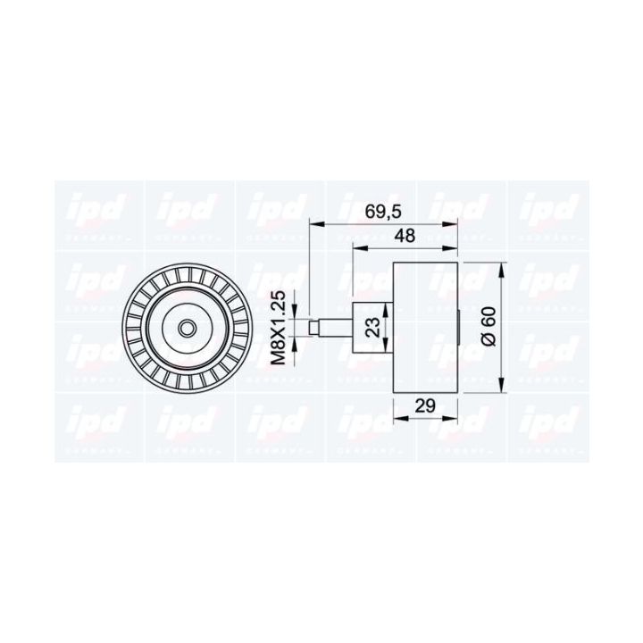 Kreipiantysis skriemulys, paskirstymo diržas IPD 15-0772