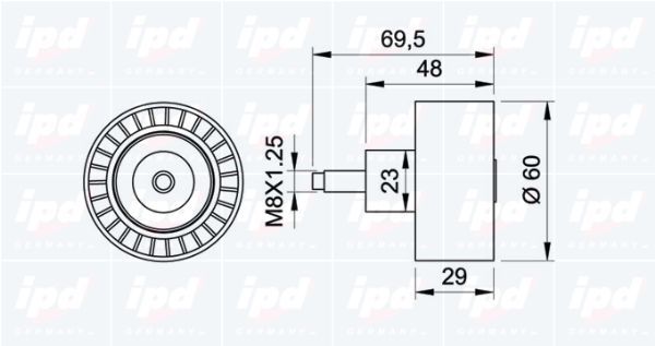 Kreipiantysis skriemulys, paskirstymo diržas IPD 15-0772