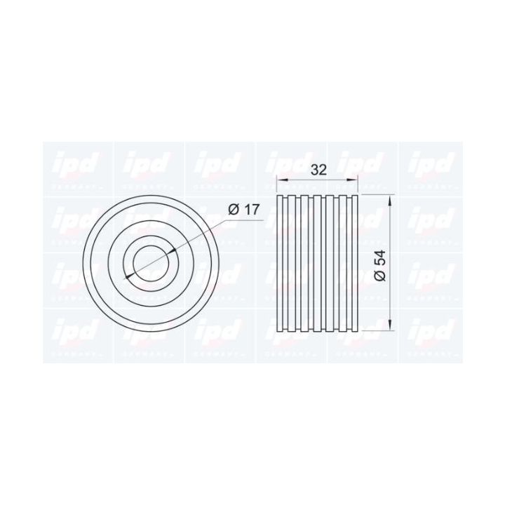 Kreipiantysis skriemulys, paskirstymo diržas IPD 15-0871
