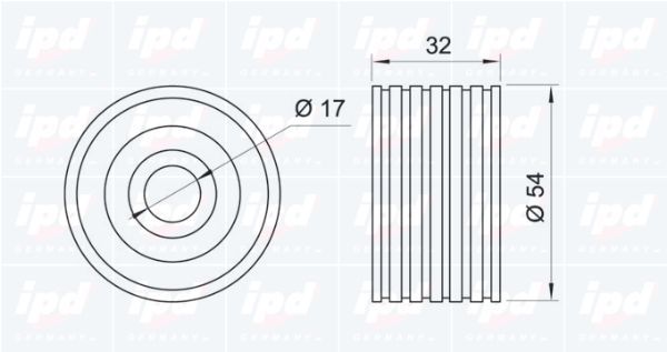 Kreipiantysis skriemulys, paskirstymo diržas IPD 15-0871