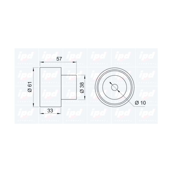 Kreipiantysis skriemulys, paskirstymo diržas IPD 15-0924