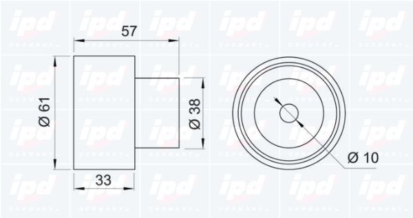 Kreipiantysis skriemulys, paskirstymo diržas IPD 15-0924