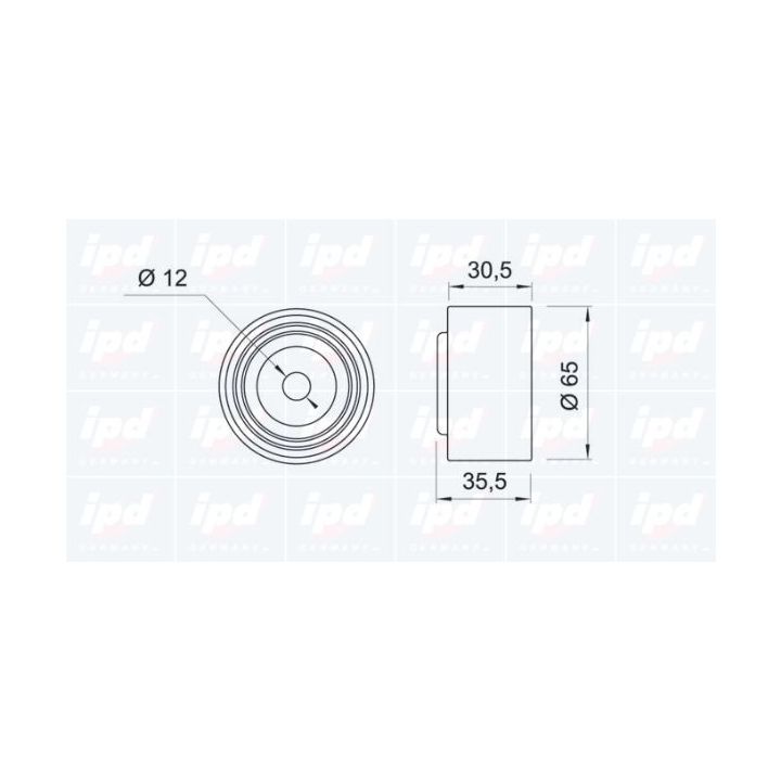 Kreipiantysis skriemulys, paskirstymo diržas IPD 15-0930