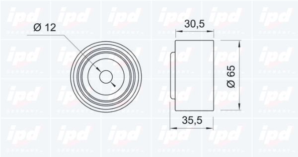 Kreipiantysis skriemulys, paskirstymo diržas IPD 15-0930