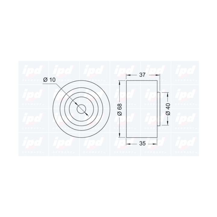 Kreipiantysis skriemulys, paskirstymo diržas IPD 15-0968